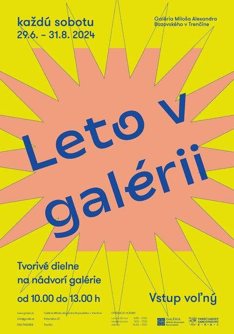 Leto v galérii, posledná tvorivá sobota!